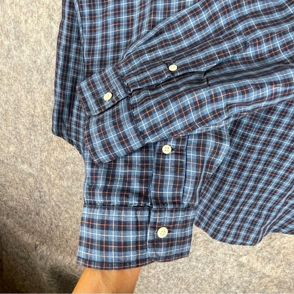 Polo Ralph Lauren Mens Linen Blend Plaid Button Down Classic Shirt Sz XXL - Picture 8 of 16
